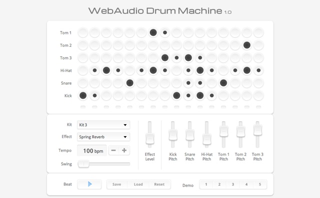 WebAudio Drum Machine